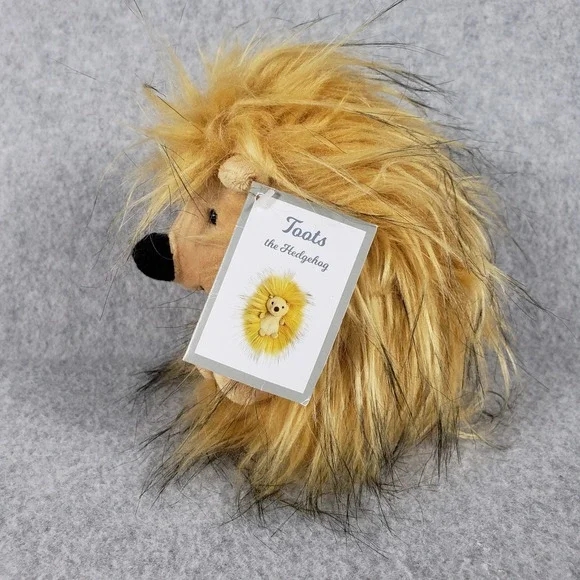 Aurora World Toots the Hedgehog Plush 6" Shaggy Golden Fur Stuffed Animal NWT - Picture 9 of 12